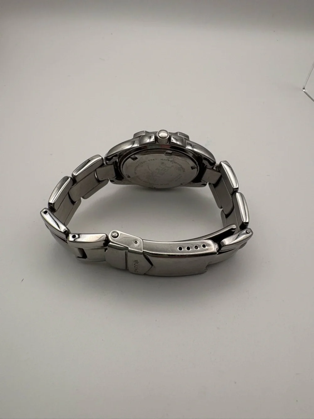 Fossil Steel‎ Women’s Silver Stainless Steel Watch Date Dial FS-2525